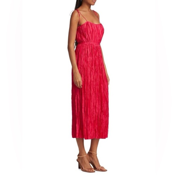 Like New - Ulla Johnson Orla Crinkled Midi Dress - Size 2 - Picture 1 of 9